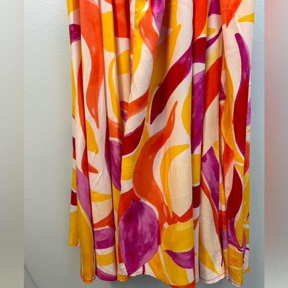 NWT Abel The Label Colorful Abstract Halter Maxi Dress Size Small - Picture 13 of 14